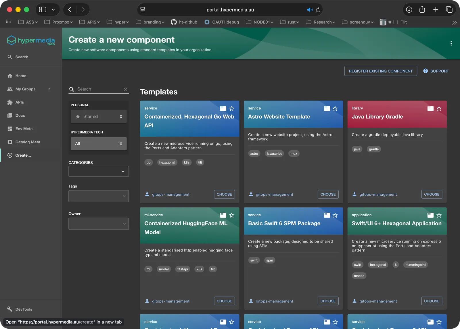 Your Stack workload configuration pane